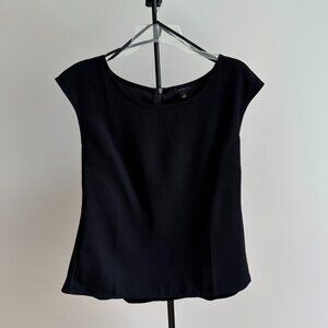 Ann Taylor Dressy Peplum Top – Color: Black – Size: 6